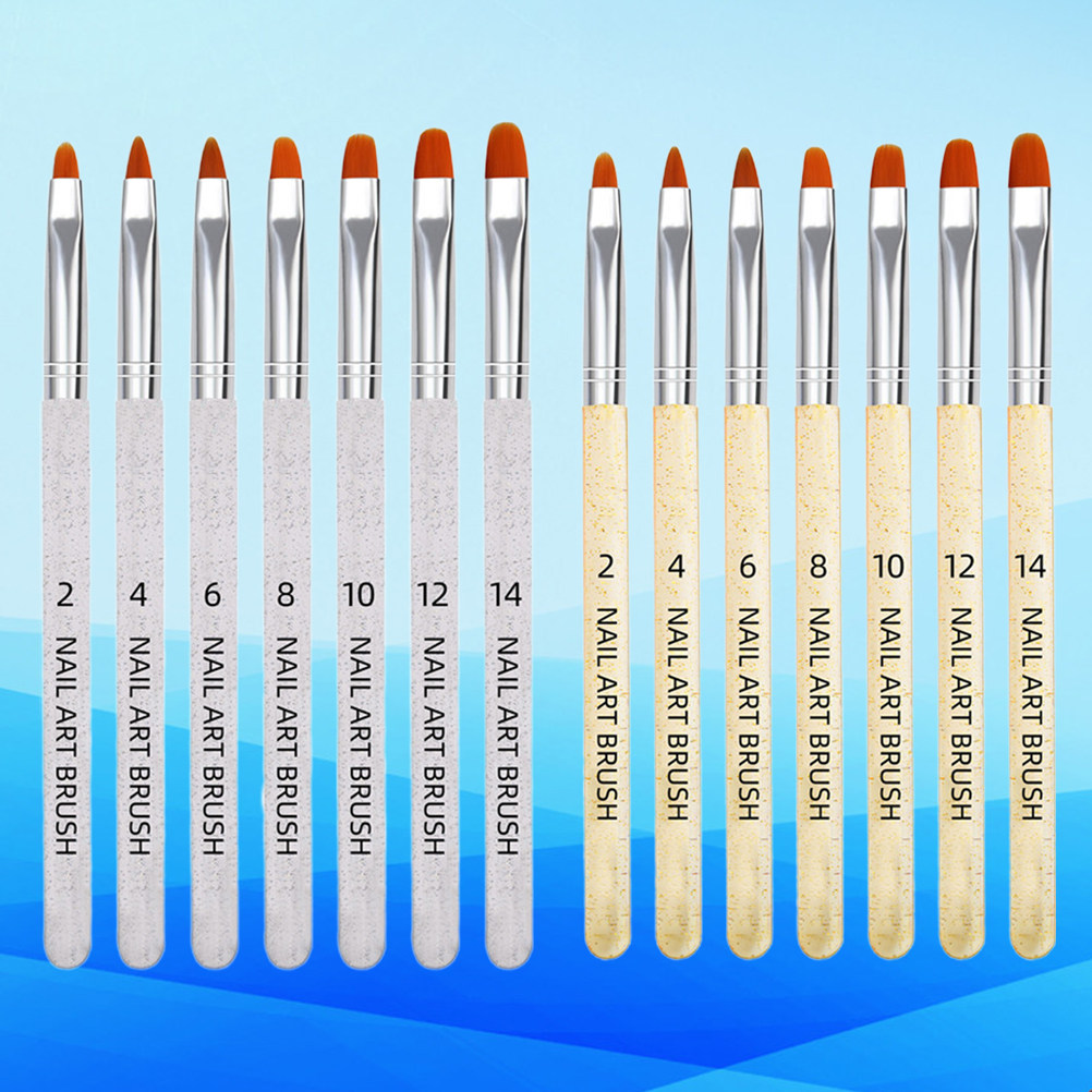 Nail Art Brush Set - 14本入りネイルアートペンセット UVジェルポリッシュ ドットペン ペイントブラシキット 細線 花柄
