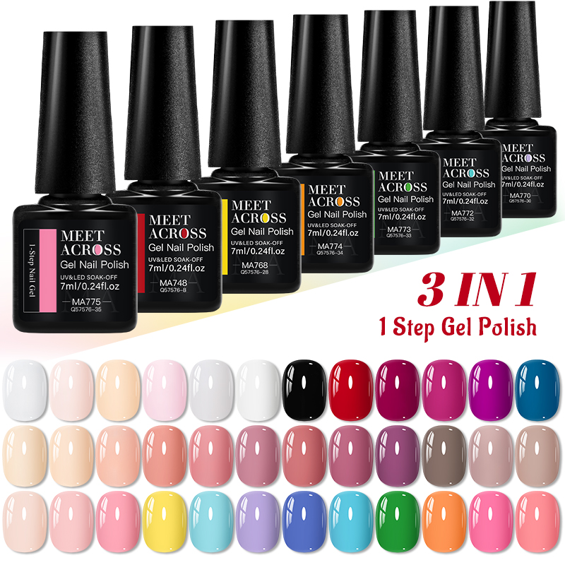 Nail Art One Stroke - 1ステップジェルポリッシュ 3 in 1 ジェルネイルポリッシュ ネイルアート