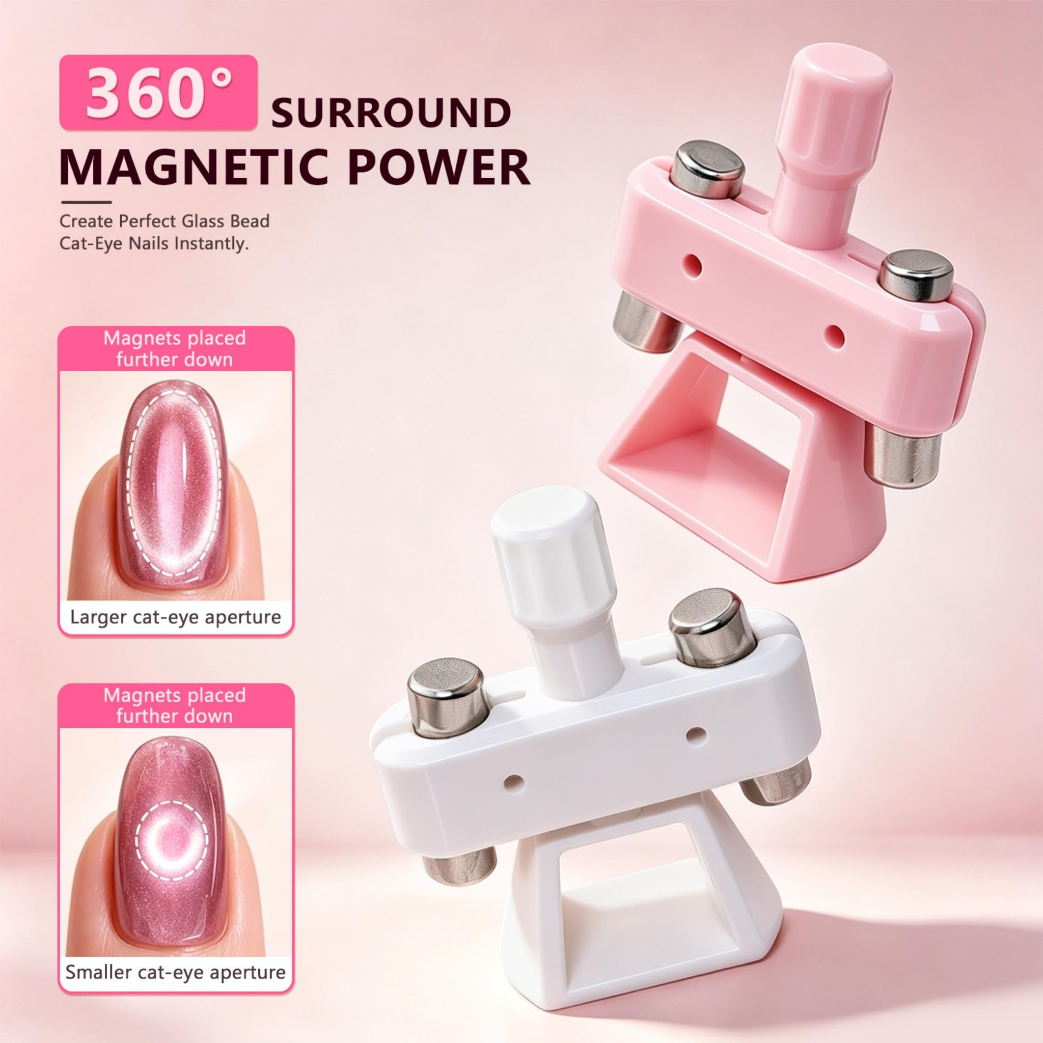 Nail Art Full Color - ネイルキャットアイマグネットセット ネイルアートマグネット 強力ネイルアートジェルポリッシュガイドツール DIYマグネティックネイルヘルパー マニキュアデザイン