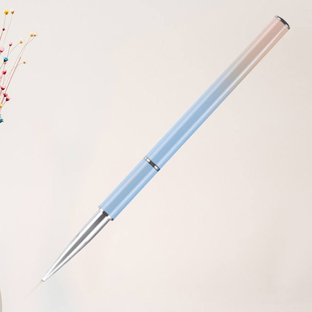 Nail Art Brush Set - プロフェッショナルネイルアートライナーペンセット メタルハンドル UVジェル カラードローイングペン 細線彫刻 マニキュアブラシ