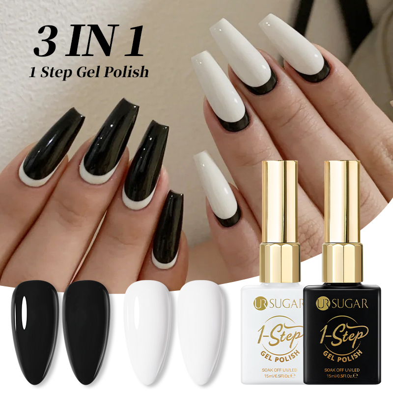 Nail Art One Stroke - UR SUGAR 3 in 1 ブラックホワイト