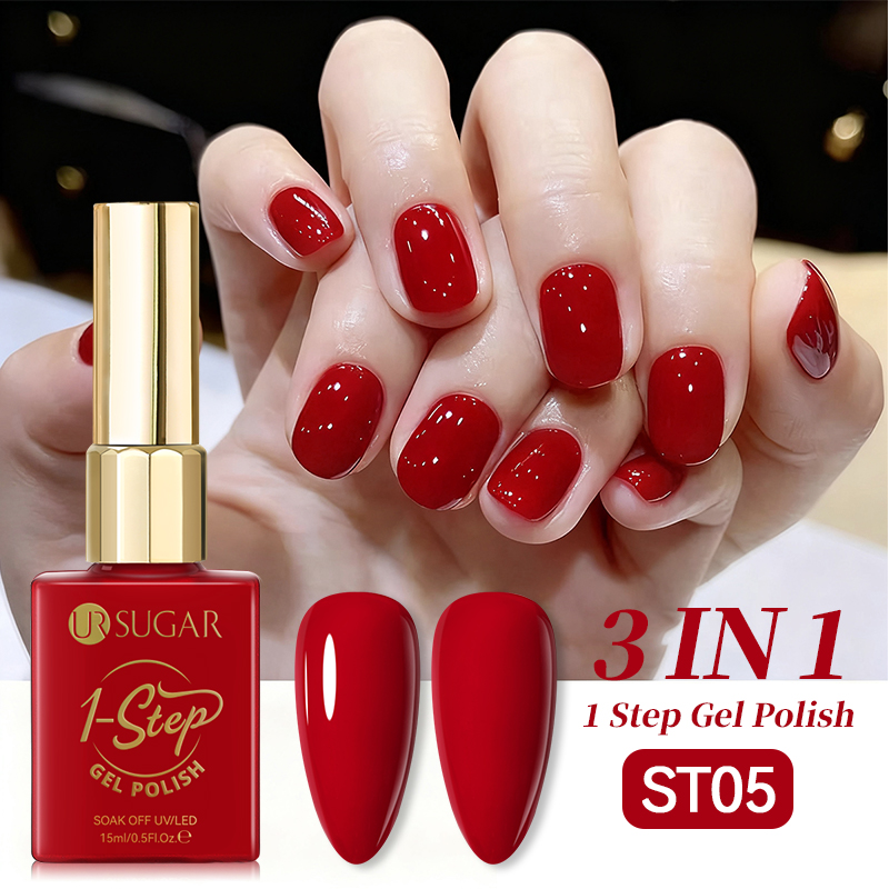 Nail Art One Stroke - UR SUGAR 15ml レッド 1ステップ ジェルポリッシュ