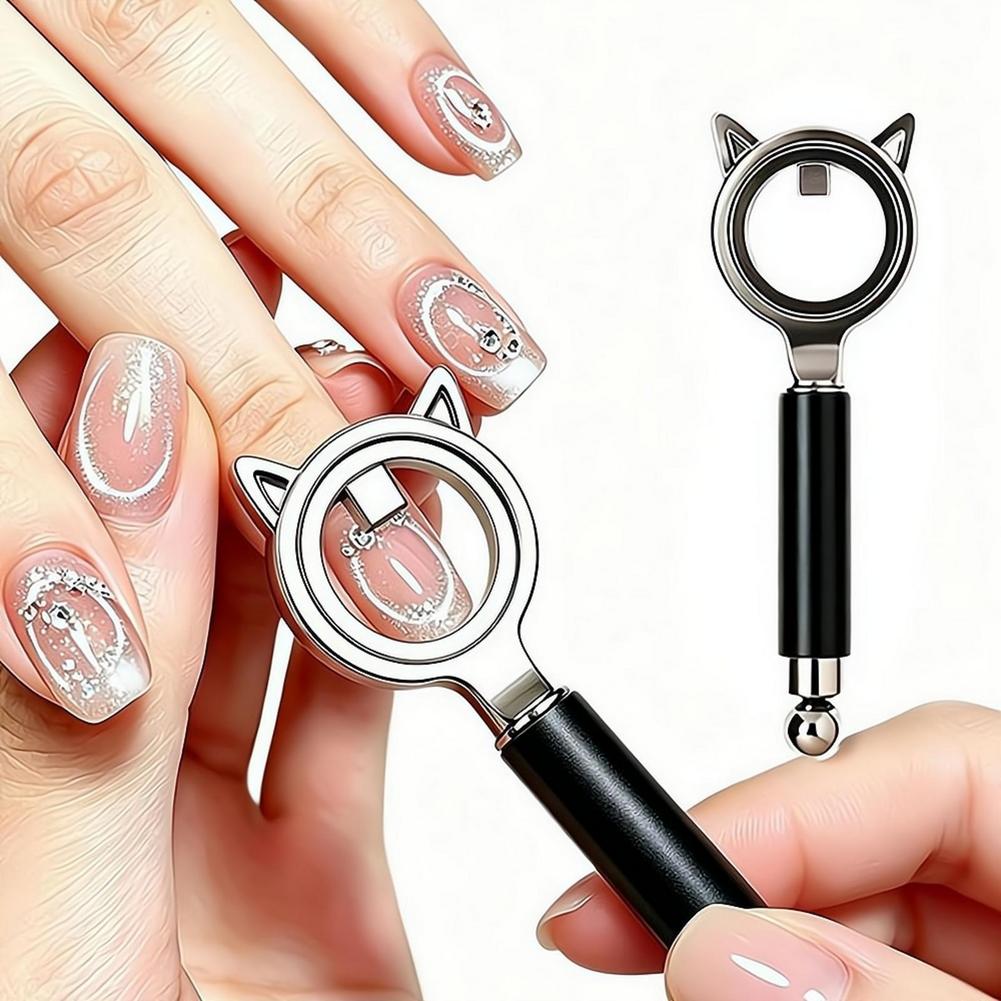 Nail Art One Stroke - 多機能キャッツアイリングマグネットプロフェッショナルネイルアートマジックツール、インスタントサークル効果、ワンストロークシェーピング