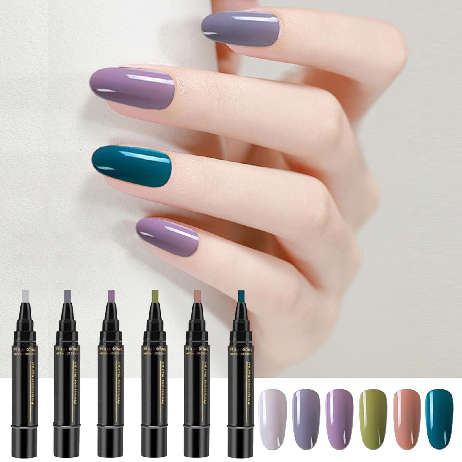 Polygel Nail Kit - 女性用ネイルポリッシュペン、速乾性ネイルポリッシュペイントキット6色、UV不要ネイルポリッシュペイントアクセサリー（プロ用）