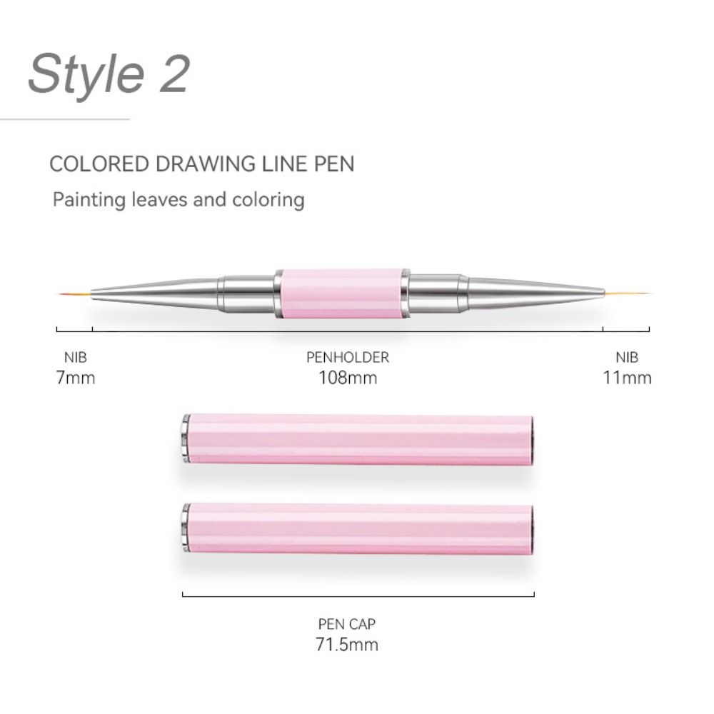 Nail Art Brush Set - プロ仕様の細筆セット マニキュアツール 両端使えるフラワーペイント ネイルアートブラシ