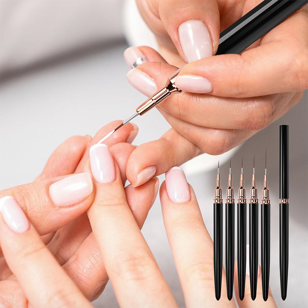 5本セット ネイルアートライナーブラシセット 9mm 11m - Nail Art Brush Set のレビューと価格