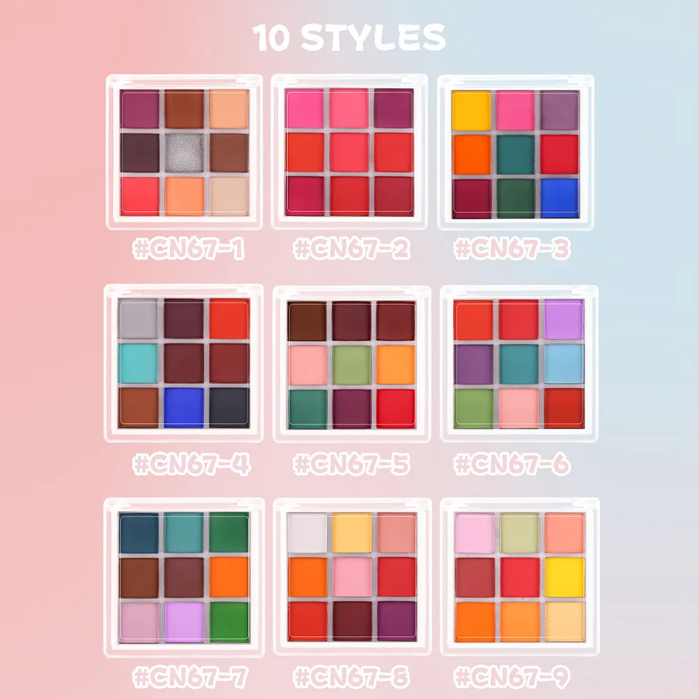 9 色ネイル顔料パレット固体マジックミラーパウダーセットオン - Nail Art Ombre Glitter のレビューと価格