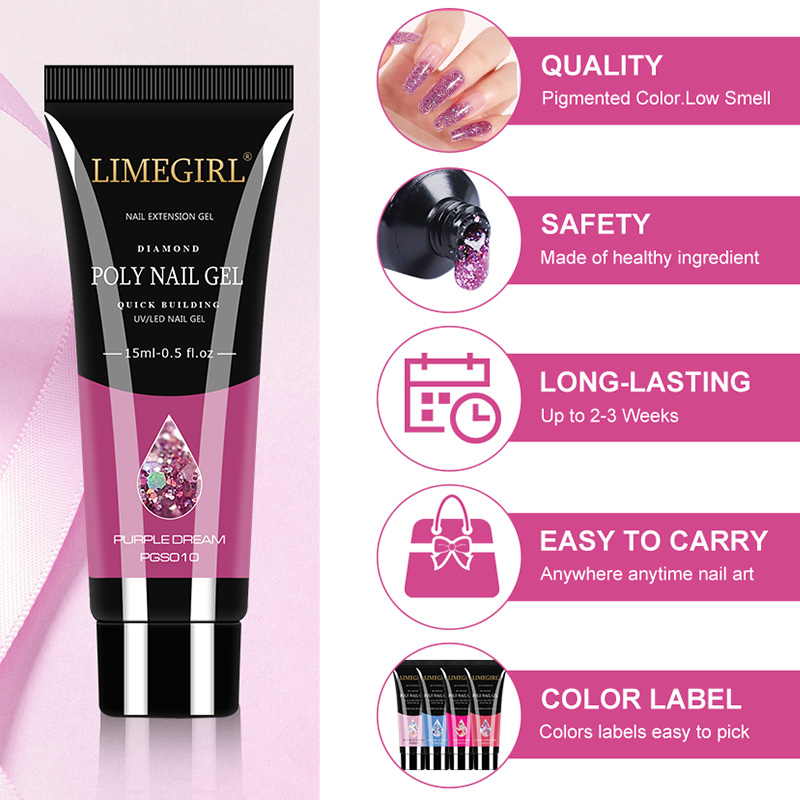 15 ミリリットルネイルジェルキットクイックエクステンション - Polygel Nail Kit のレビューと価格