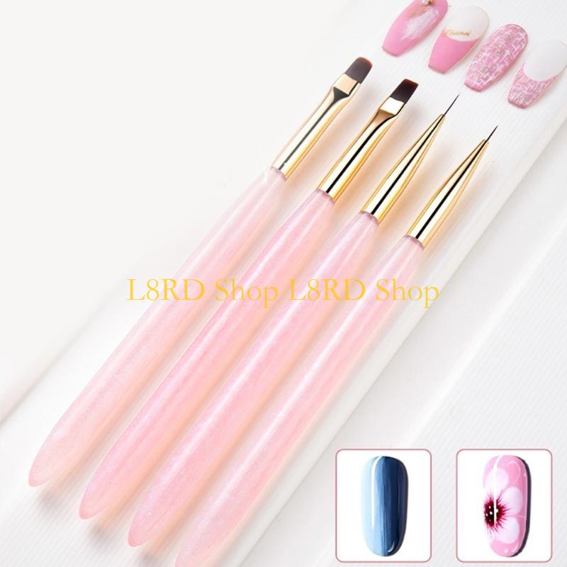 L8RD 4 個ネイルアートブラシセット爪 Linerand - Nail Art Brush Set のレビューと価格
