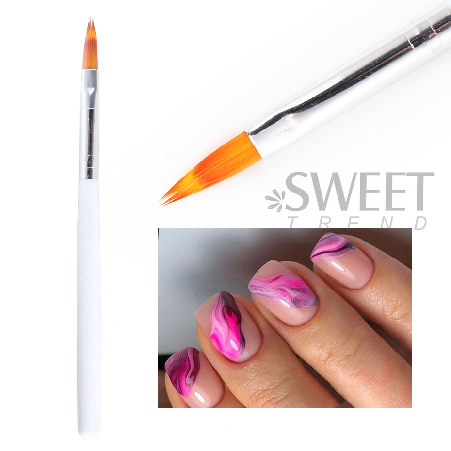 1PC ネイルアートブラシセット UV ポリッシュジェルペン - Nail Art Ombre Glitter のレビューと価格