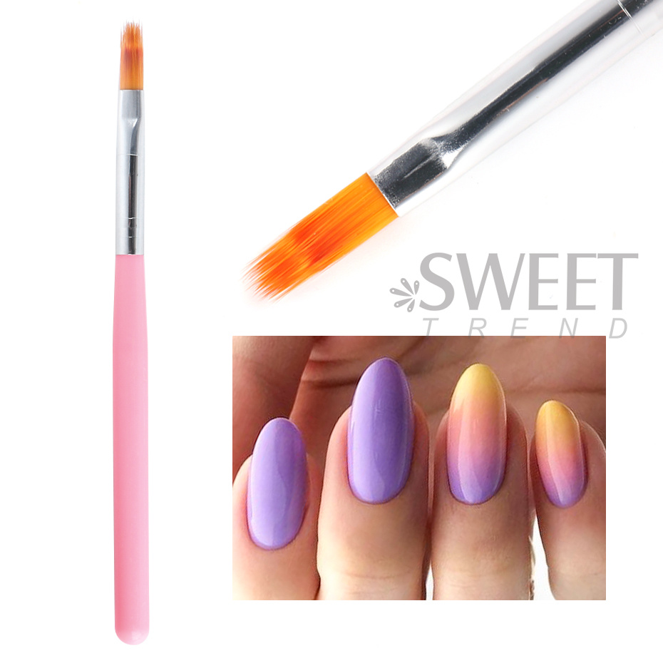 1PC ネイルアートブラシセット UV ポリッシュジェルペン - Nail Art Ombre Glitter のレビューと価格