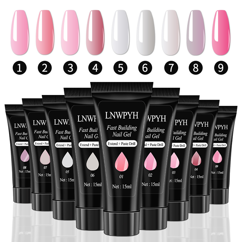 ジェルネイルポリッシュセットポリネイルジェルキットネイルラン - Polygel Nail Kit のレビューと価格