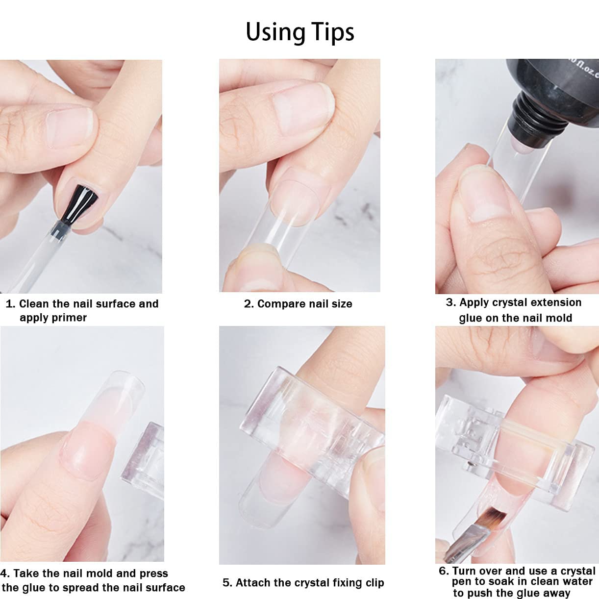 ネイルチップクリップ、ポリジェルネイルクリップ、ポリジェルフ - Polygel Nail Kit のレビューと価格