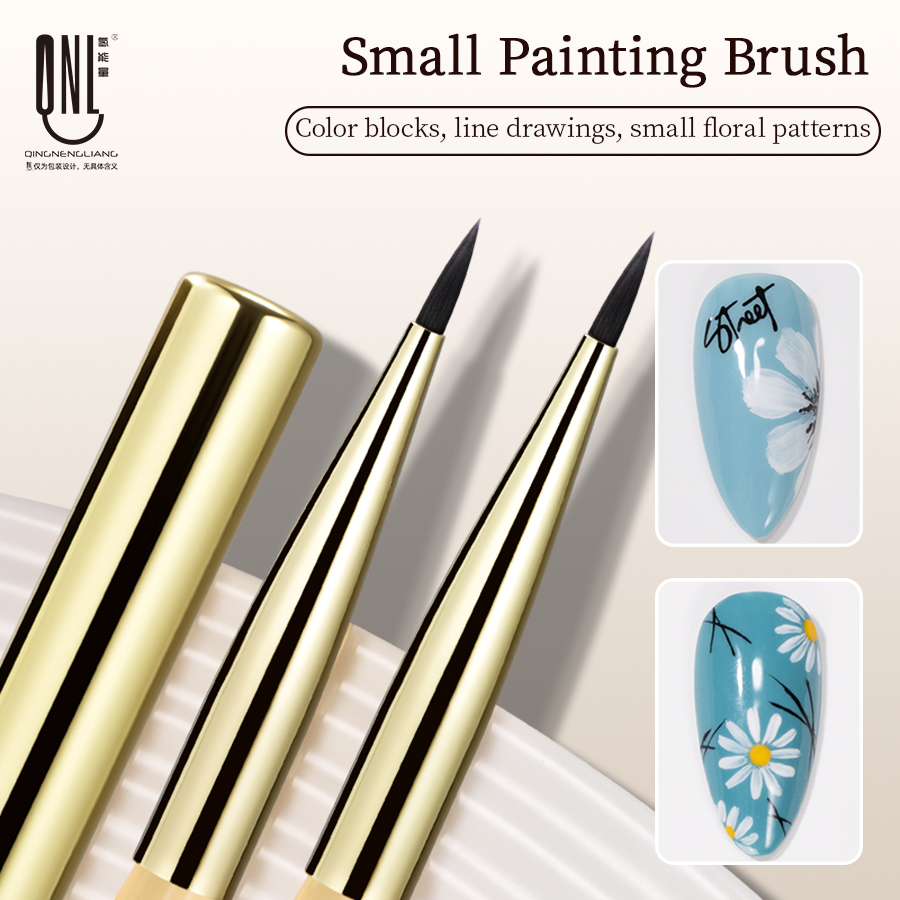 QNL超極細ミニネイルアートペイントブラシ短毛ワンストローク - Nail Art One Stroke のレビューと価格