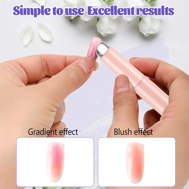2 個ネイルアートシリコーンヘッドネイルブラシメイクアップア - Nail Art Ombre Glitter のレビューと価格