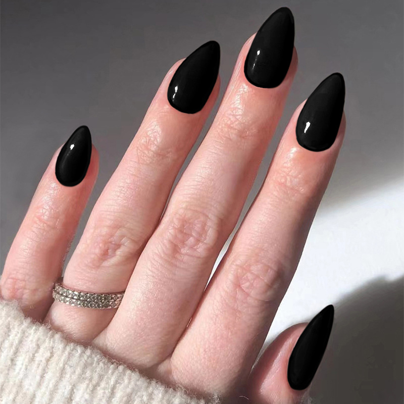 24枚入りソリッドカラーフェイクネイルセット、装着可能な赤い - Nail Art Full Color のレビューと価格