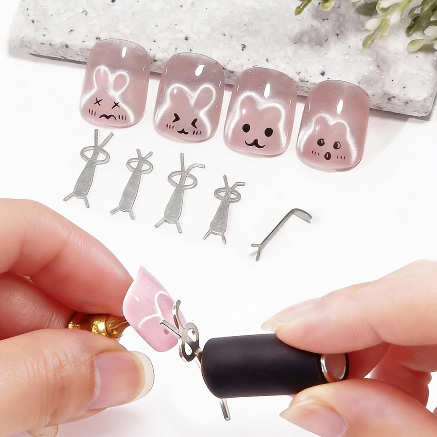10個入りキャッツアイネイルマグネットセット、ネイルアート用 - Nail Art Full Color のレビューと価格