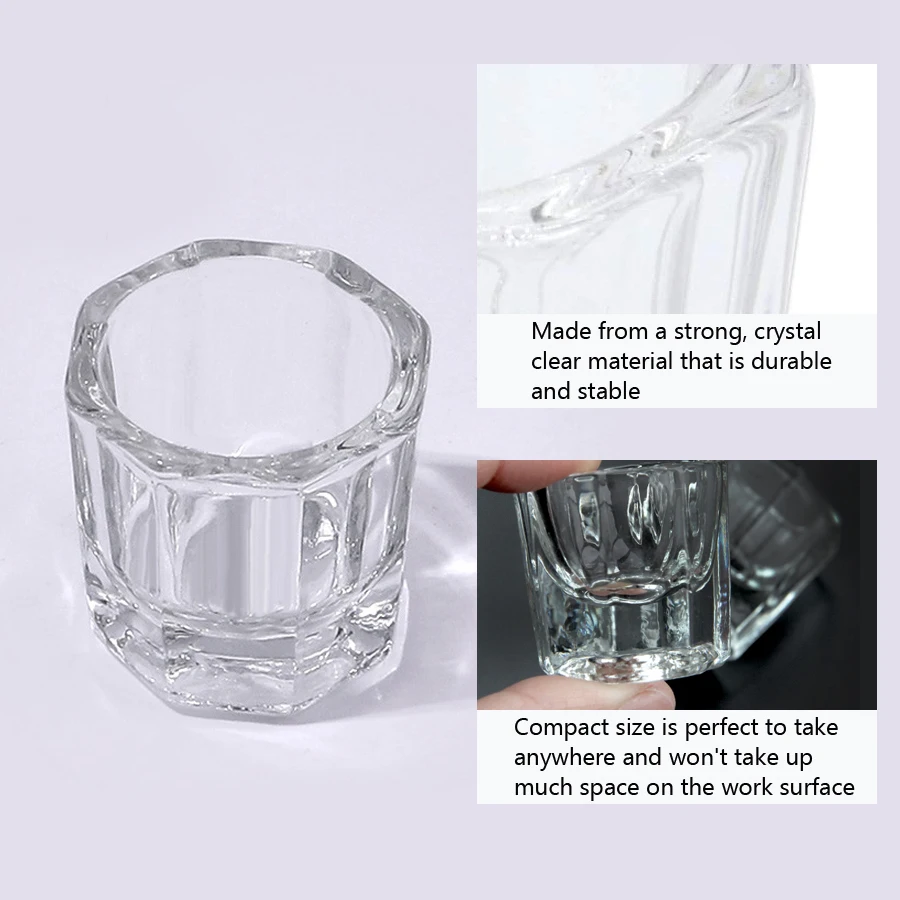 1個入りミニクリスタルガラス、透明アクリル製小型八角形パウダ - Acrylic Powder Clear のレビューと価格
