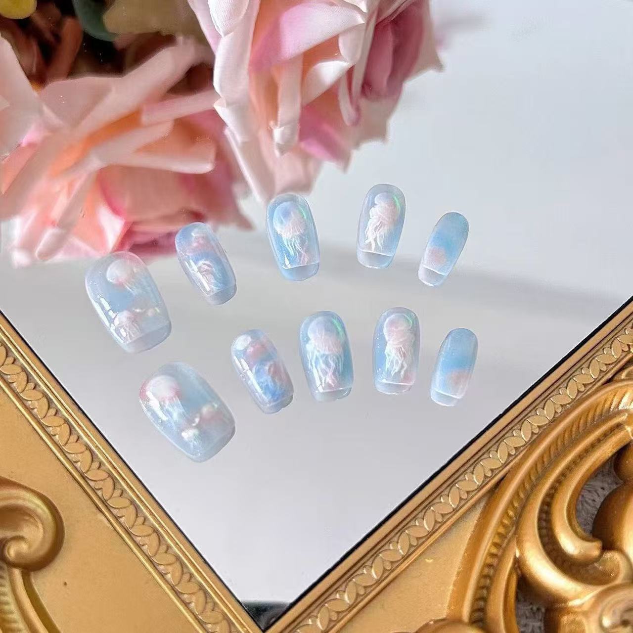 10枚入り レディース カラフル ドリーミー クラゲ 新作  - Nail Art Cat Eye のレビューと価格