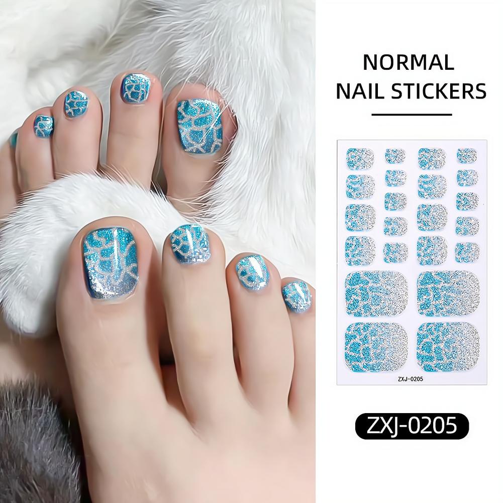 22種類のグラデーショングリッター足爪ステッカー、キラキラ光 - Nail Art Ombre Glitter のレビューと価格