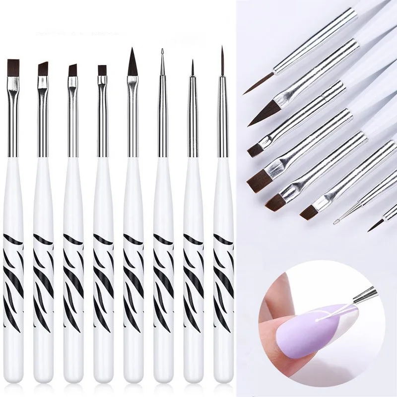ネイルアートブラシ オンブレブラシ UVジェルネイルポリッシ - Nail Art Brush Set のレビューと価格