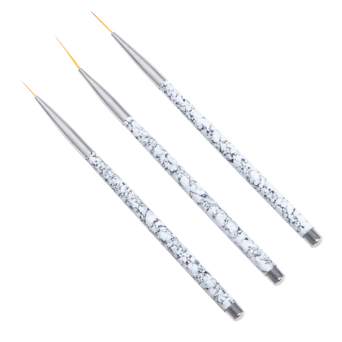 3本セット ネイルアートライナーブラシセット ナイロン毛先細 - Nail Art Brush Set のレビューと価格