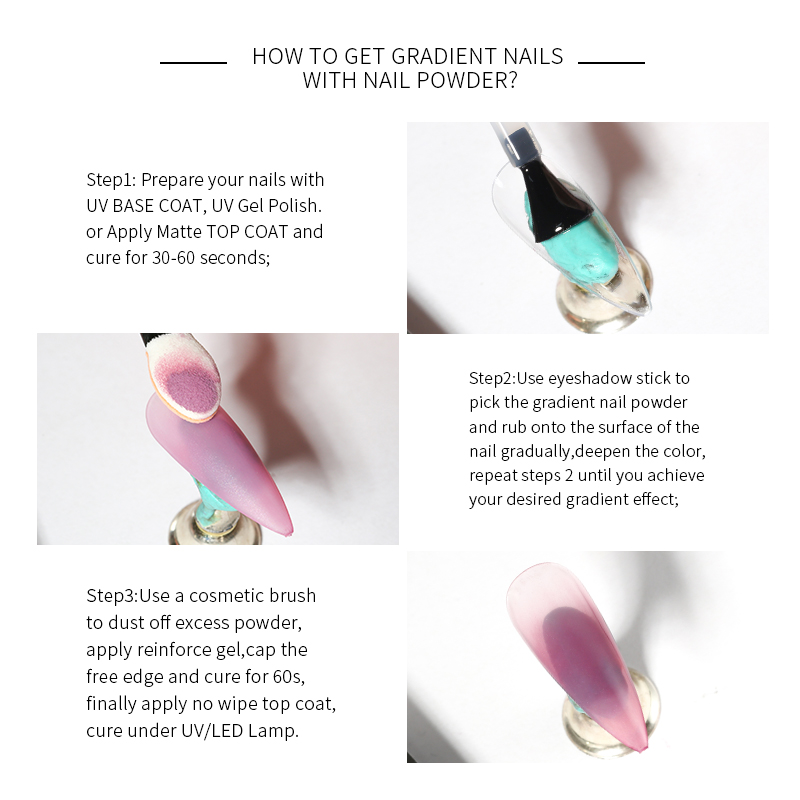 Mocmaki DIY グラデーションネイルパウダー 12  - Nail Art Ombre Glitter のレビューと価格
