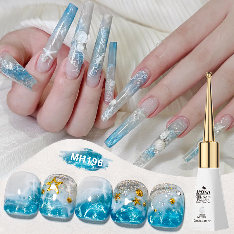 10ml バブルオーシャンウェーブ ホワイトジェルネイル セ - Nail Art One Stroke のレビューと価格