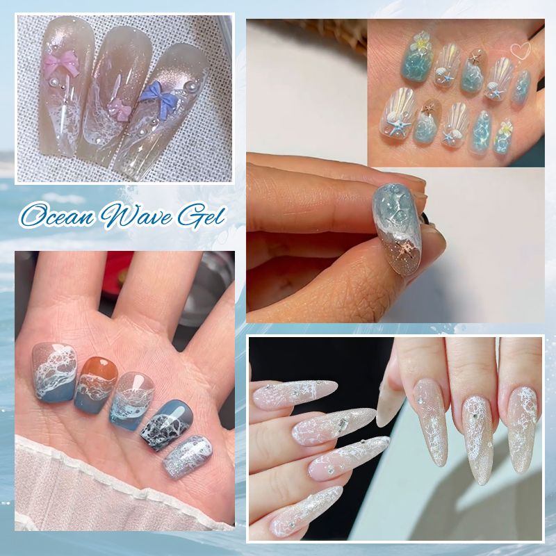 10ml バブルオーシャンウェーブ ホワイトジェルネイル セ - Nail Art One Stroke のレビューと価格