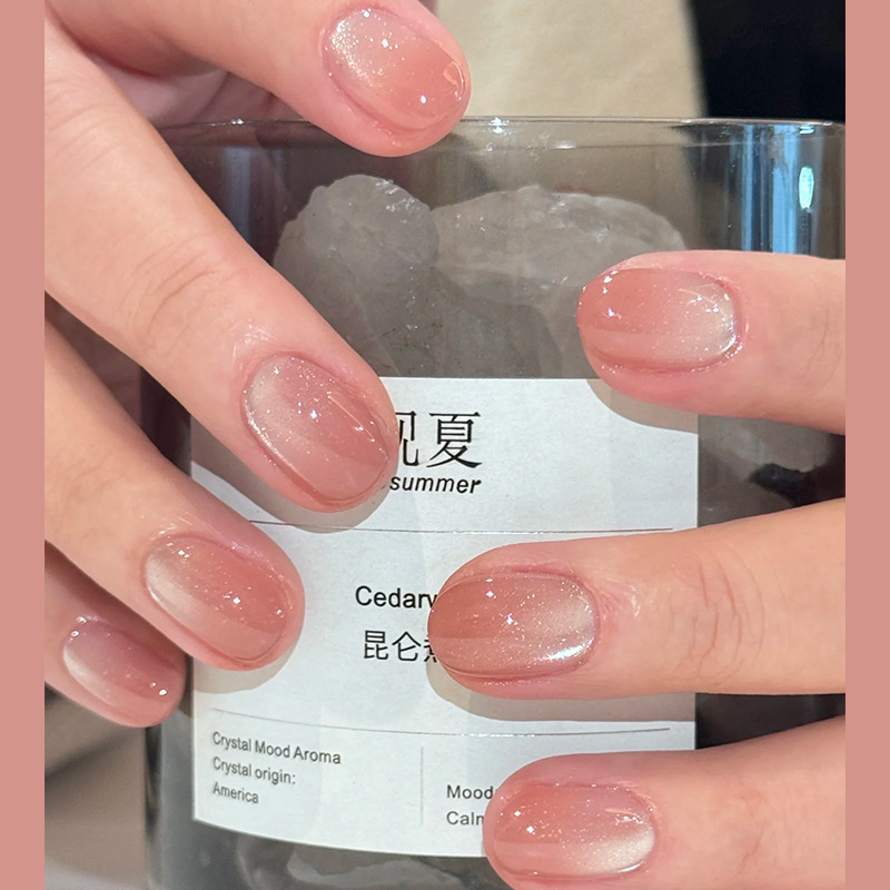 24枚入りショートスクエアプレスオンネイル ブラックブルーオ - Nail Art Ombre Glitter のレビューと価格