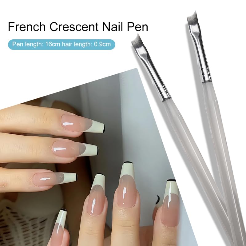 1/10本入りプロフェッショナルフレンチネイルアートブラシセ - Nail Art Brush Set のレビューと価格