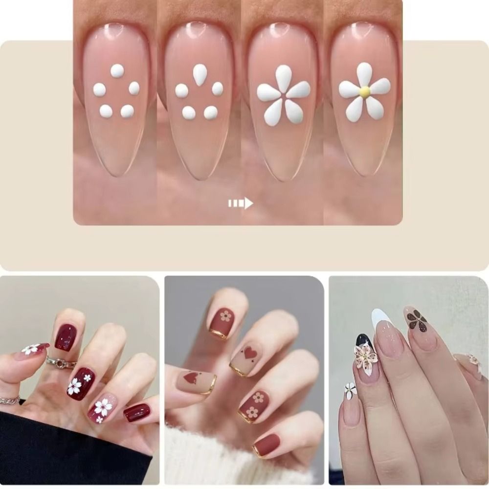 5枚の花びらネイルドットペン、ワンストロークフラワーデザイン - Nail Art One Stroke のレビューと価格