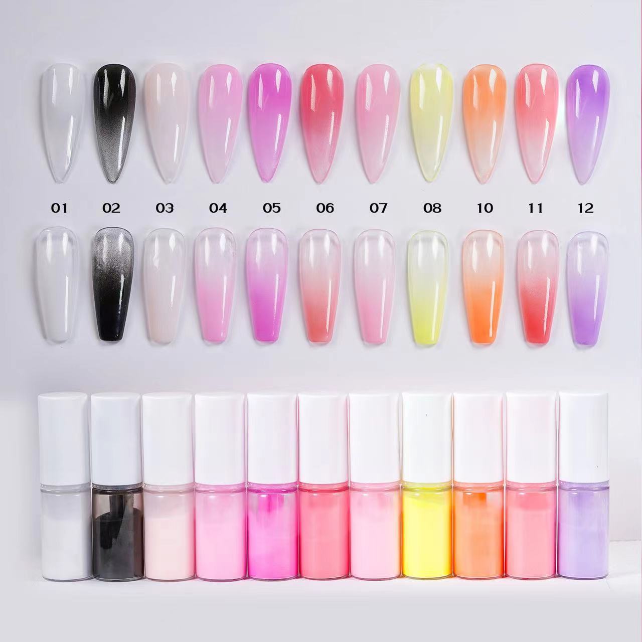 Pastelネオングラデーションパウダーネイルアート10 g - Nail Art Ombre Glitter のレビューと価格
